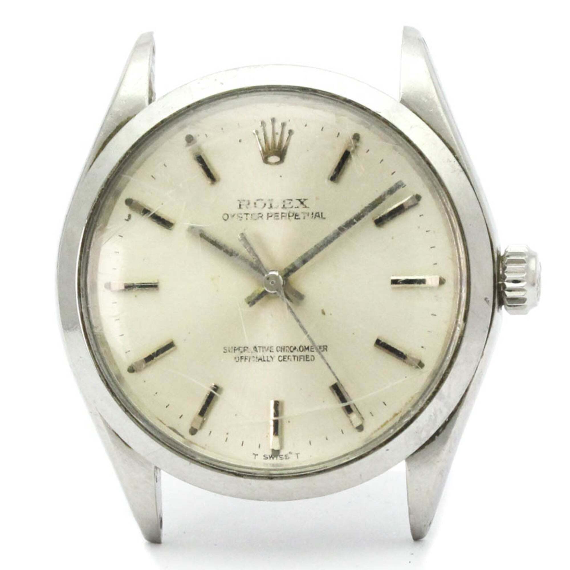 Rolex Oyster Perpetual 1002 Steel Automatic Mens Watch Head Only Vintage